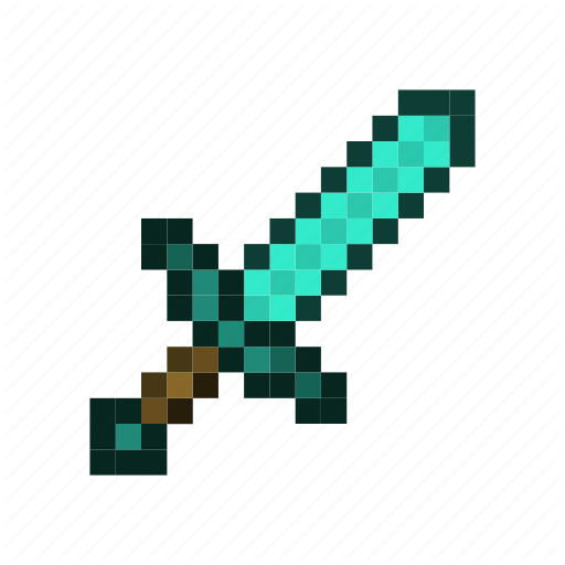 Game, Minecraft, Pixels, Sword, Weapons Icon