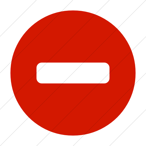 Simple Red Bootstrap Font Awesome Minus Circle Icon