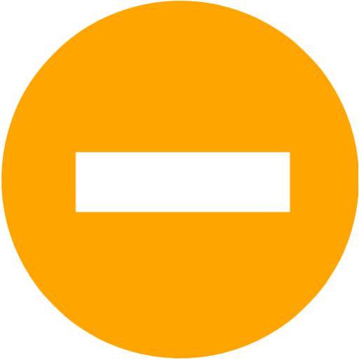 Orange Minus Icon