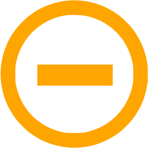 Orange Minus Icon