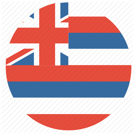 American, Circle, Circular, Flag, Hawaii, State Icon