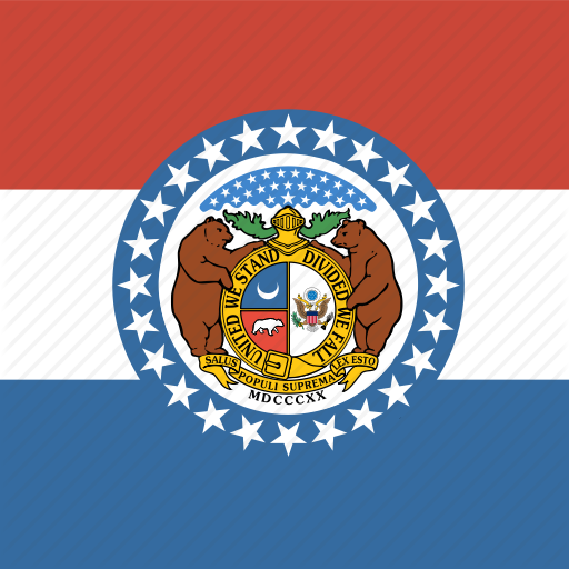 American, Flag, Missouri, Square, State Icon