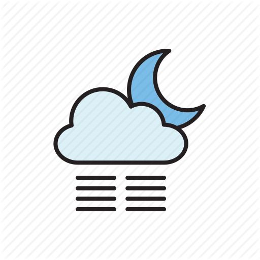 Cloud, Fog, Forecast, Meteorology, Mist, Moon, Weather Icon