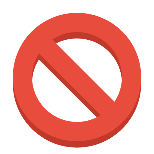 Ban, Sign Icon