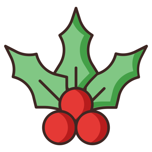 Cherry, Christmas, Mistletoe Icon