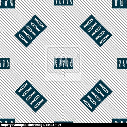 Dj Console Mix Handles And Buttons Icon Symbol Seamless Pattern