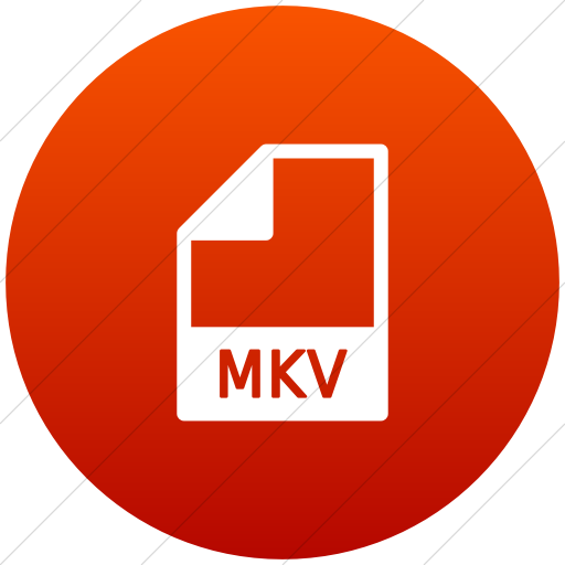 Flat Circle White On Red Gradient Mime Types Document