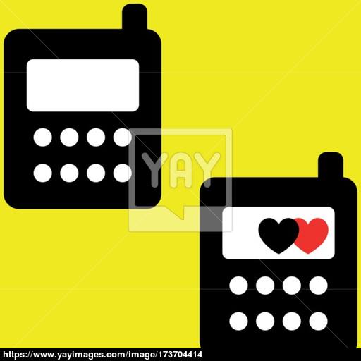Mobile Icon Black Colour For Business Vector