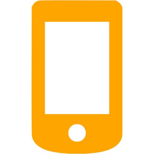 Orange Mobile Phone Icon