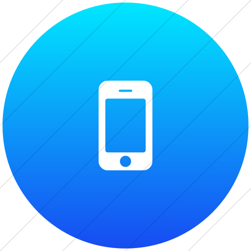Flat Circle White On Ios Blue Gradient Bootstrap Font