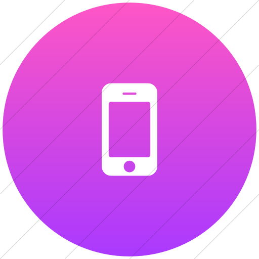 Flat Circle White On Ios Pink Gradient Bootstrap Font