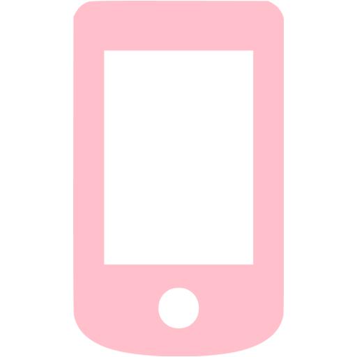 Pink Mobile Phone Icon