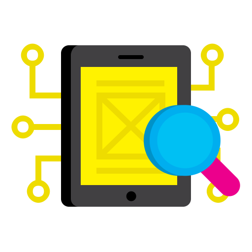 Mobile, Phone, Magnifier, Search, Explore, Implementation