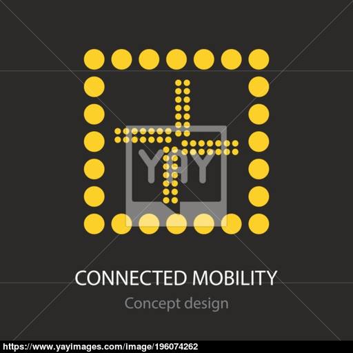 Connected Mobility Icon Vector