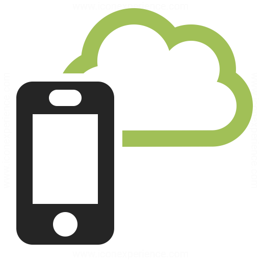 Smartphone Cloud Icon Iconexperience