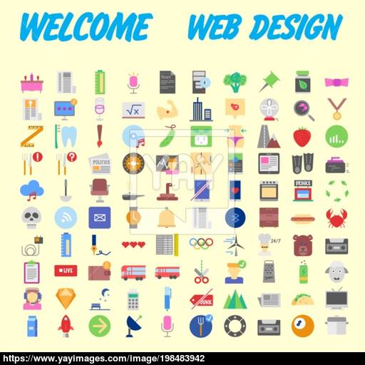 Set Vector Line Icons In Flat Design With Elements For Mobile