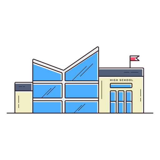 Modern High School Building Icon