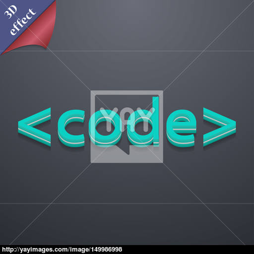 Code Icon Symbol Style Trendy, Modern Design With Space