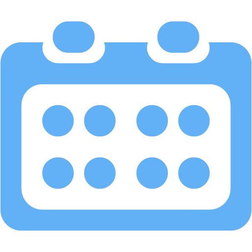 Tropical Blue Calendar Icon