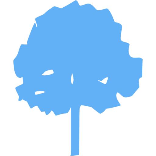 Tropical Blue Tree Icon