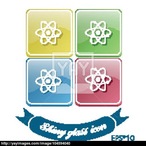 The Atom, Molecule Symbol Icon Of Physics Or Chemistry