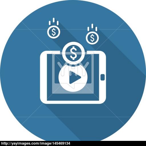 Traffic Monetization Icon Business Concept Flat Design Vector