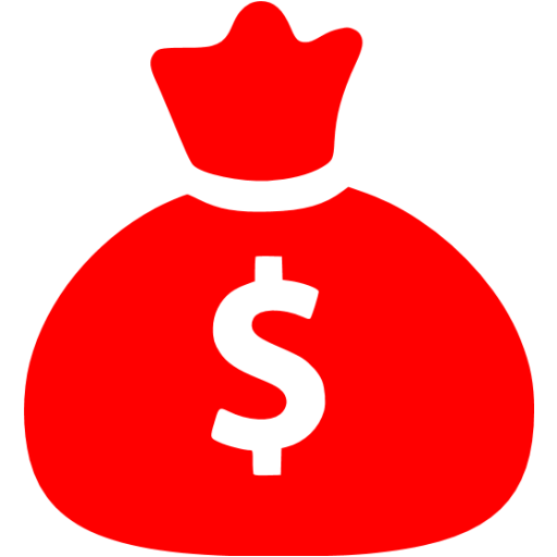 Red Money Bag Icon
