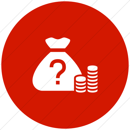 Flat Circle White On Red Iconathon Dark Money Icon