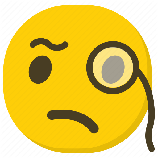 Emoticon, Expressions, Ideogram, Monocle Emoji, Smiley Icon