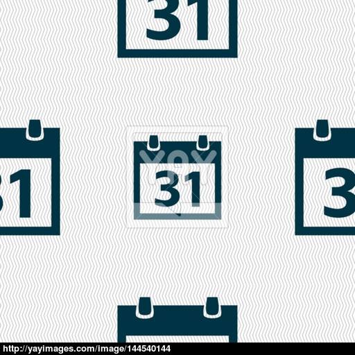 Calendar Sign Icon Day Month Symbol Date Button Seamless