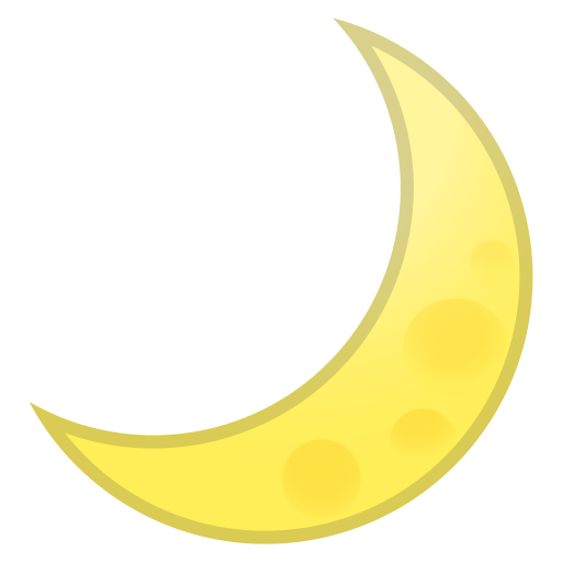 Crescent Moon Icon Noto Emoji Travel Places Iconset Google