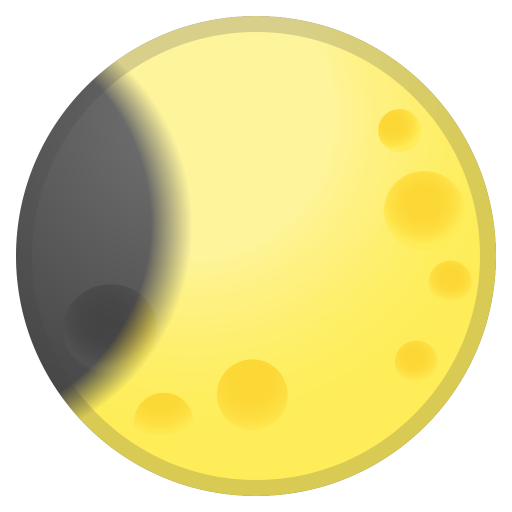 Waning Crescent Moon Icon Noto Emoji Travel Places Iconset