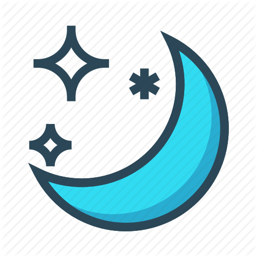 Moon, Night, Shine, Sleep, Star Icon