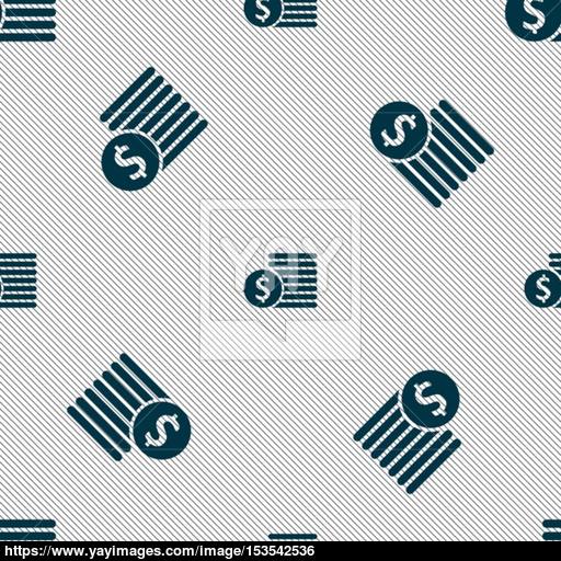 Buyer Menu Icon Sign Seamless Pattern With Geometric Texture