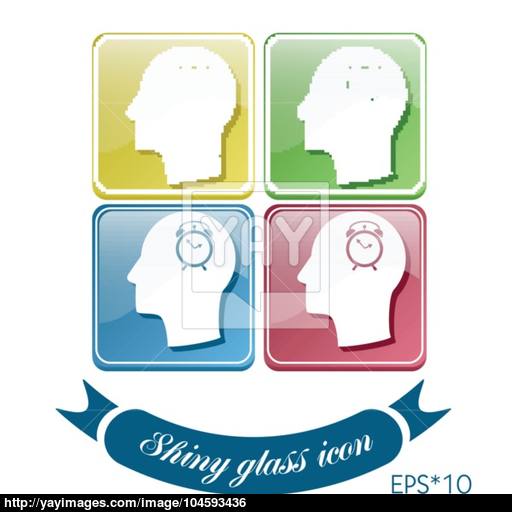 Vector Icon Head Think Silhoutte Vector Man And His Mind