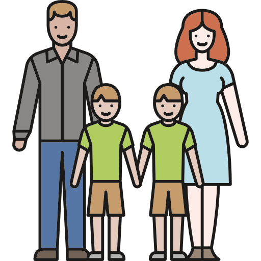 Parents, Father, People, Love, Mother, Twins, Sons, Family Icon