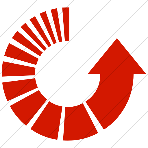 Simple Red Classic Arrows Motion Counter Clockwise Icon