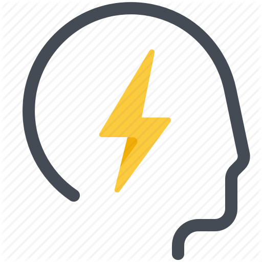 Brain, Energy, Head, Human, Idea, Lightning, Motivation Icon