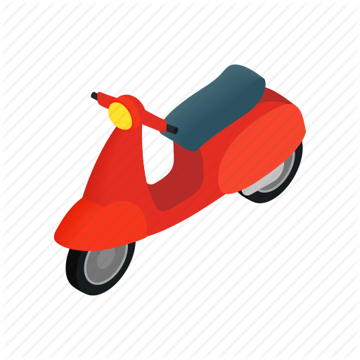Isometric, Italy, Motor, Motorbike, Motorcycle, Retro, Scooter Icon
