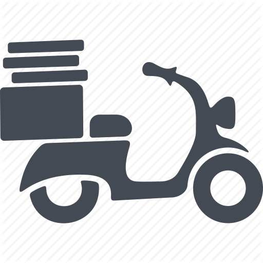 Boxes, Motorcycle, Pizza, Pizza Delivery Icon