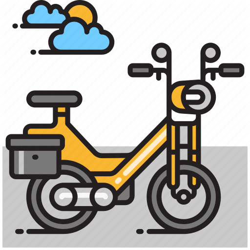 Bicycle, Bike, Moped, Motorbike, Motorcycle Icon