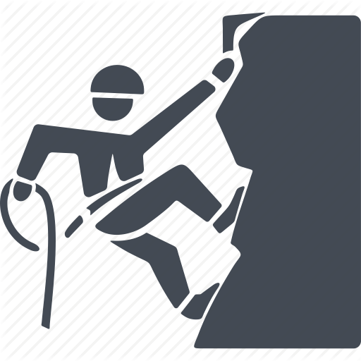 Climb, Climber, Mountain, Rock, Rock Climbing Icon