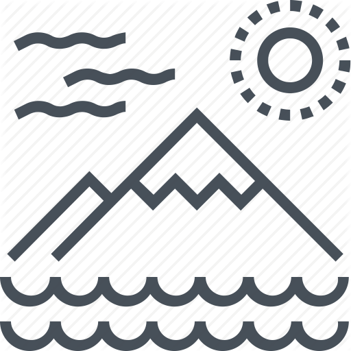 Landscape, Mountain, Mountains, Nature, Ocean, Sea Icon