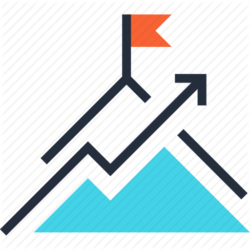 Achievement, Chart, Flag, Goal, Mission, Mountain, Success Icon