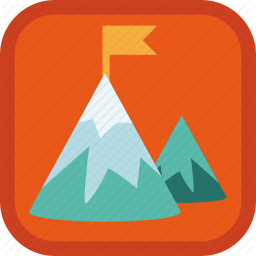 Badge, Flag, Gamification, Mountain, Peak, Top Icon