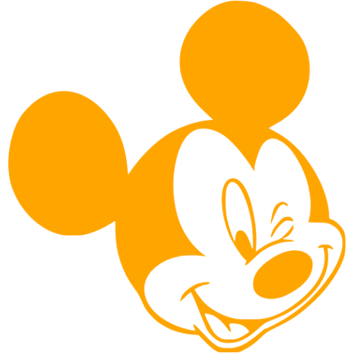Orange Mickey Mouse Icon