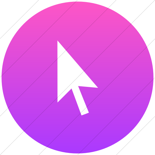 Flat Circle White On Ios Pink Gradient Classica Mouse