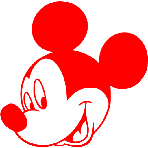 Red Mickey Mouse Icon