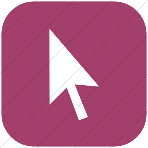 Flat Rounded Square White On Pink Classica Mouse