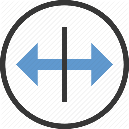 Arrow, Circle, Drag, Horizontal, Move Icon